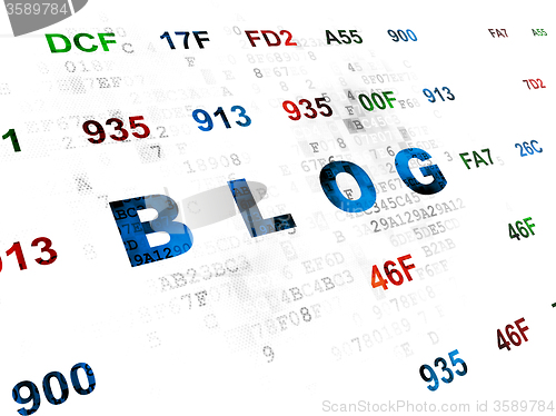Image of Web development concept: Blog on Digital background