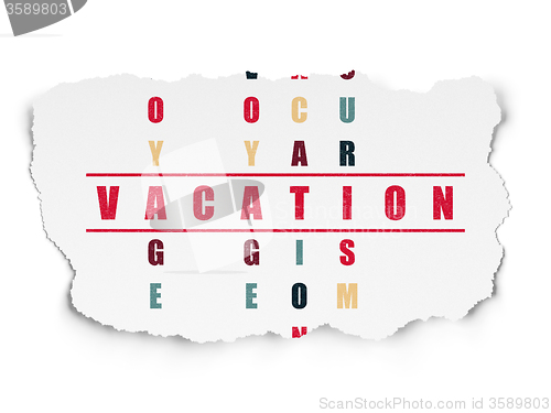Image of Vacation concept: Vacation in Crossword Puzzle
