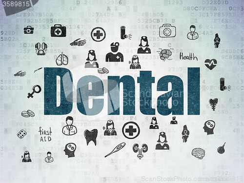 Image of Medicine concept: Dental on Digital Paper background