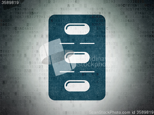 Image of Health concept: Pills Blister on Digital Paper background