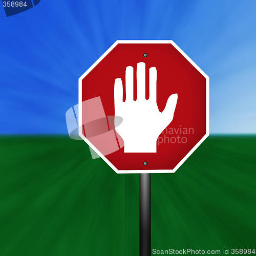 Image of Graphic Warning Hand Sign