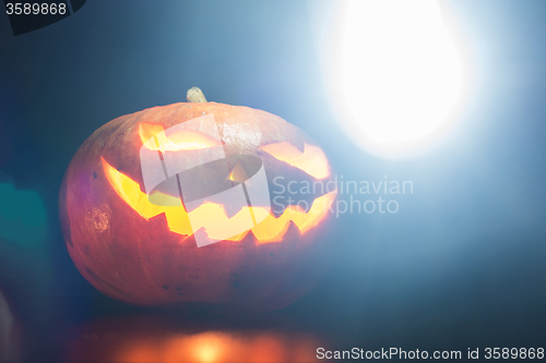 Image of Halloween pumpkin on black