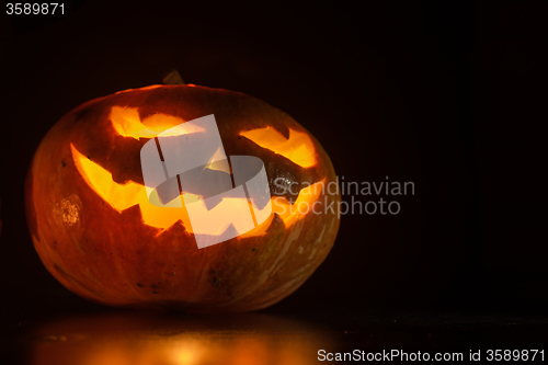 Image of Halloween pumpkin on black