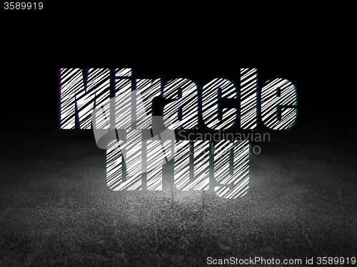 Image of Medicine concept: Miracle Drug in grunge dark room