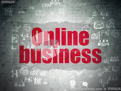 Image of Finance concept: Online Business on Digital Paper background