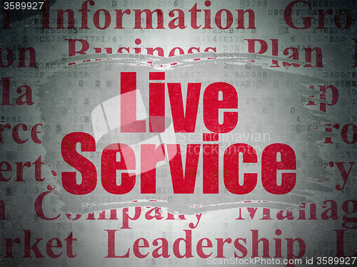 Image of Finance concept: Live Service on Digital Paper background