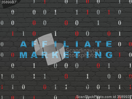Image of Business concept: Affiliate Marketing on wall background