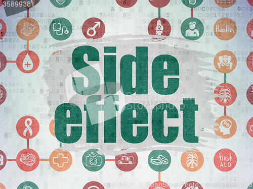 Image of Medicine concept: Side Effect on Digital Paper background