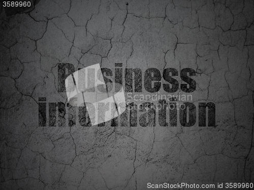 Image of Business concept: Business Information on grunge wall background