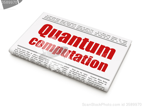 Image of Science concept: newspaper headline Quantum Computation