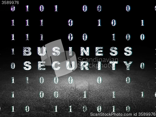 Image of Privacy concept: Business Security in grunge dark room