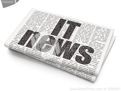 Image of News concept: IT News on Newspaper background