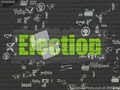 Image of Political concept: Election on wall background