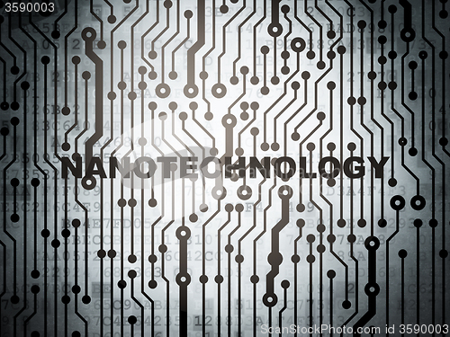 Image of Science concept: circuit board with Nanotechnology
