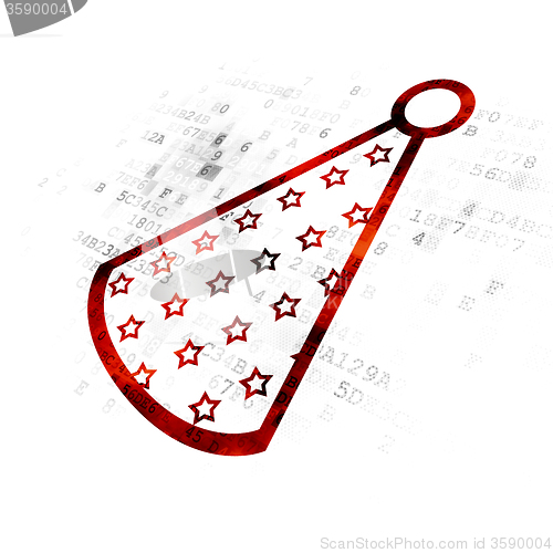 Image of Holiday concept: Party Hat on Digital background