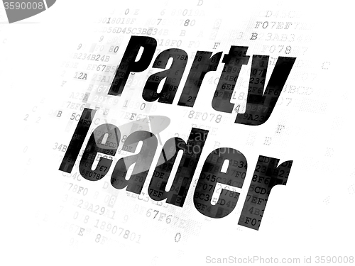 Image of Politics concept: Party Leader on Digital background