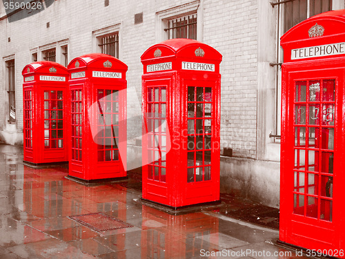Image of Retro look London telephone box