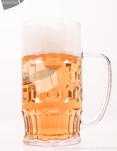 Image of Retro looking Lager beer glass