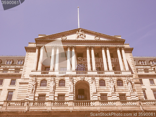 Image of Retro looking Bank of England in London