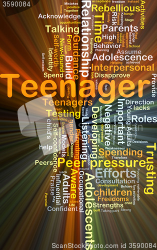 Image of Teenager background concept glowing