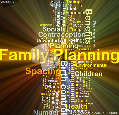 Image of Family planning background concept glowing