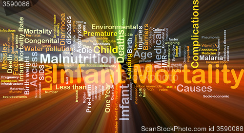 Image of Infant mortality background concept glowing