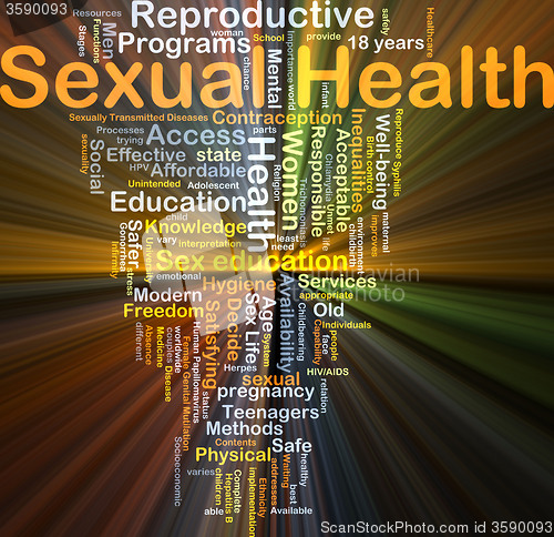 Image of Sexual health background concept glowing