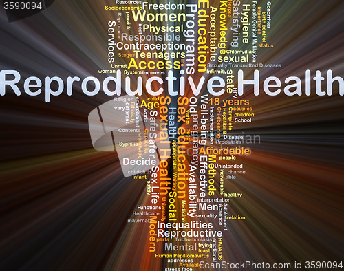 Image of Reproductive health background concept glowing