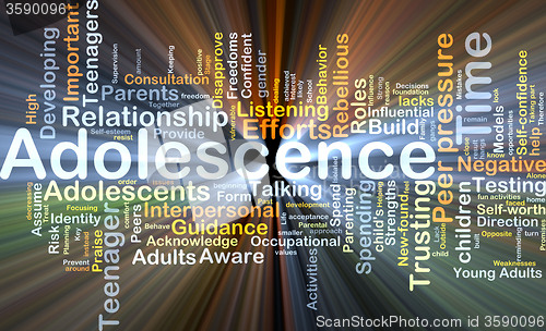 Image of Adolescence background concept glowing