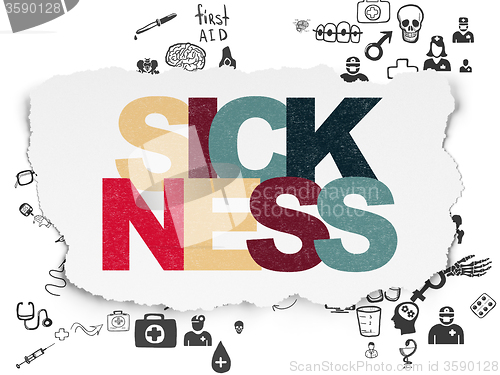 Image of Health concept: Sickness on Torn Paper background