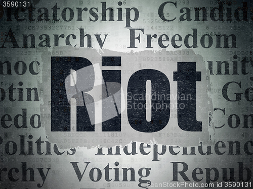 Image of Politics concept: Riot on Digital Paper background