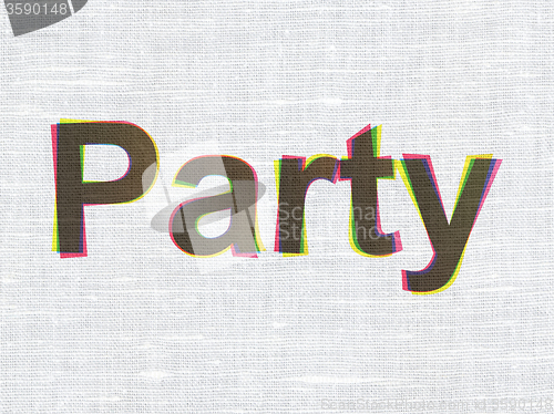 Image of Holiday concept: Party on fabric texture background