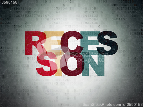 Image of Business concept: Recession on Digital Paper background