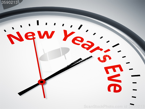Image of Clock with the text new year´s eve