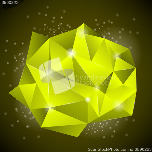 Image of Abstract Polygonal Yellow Banner