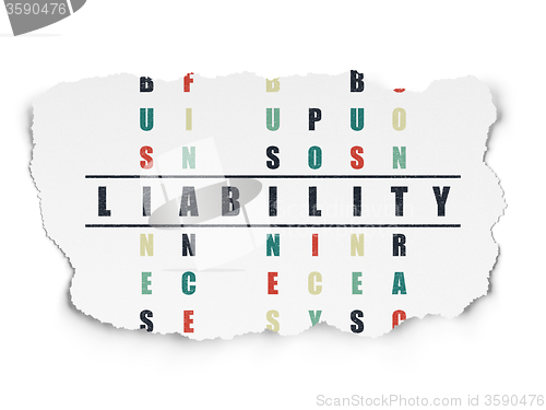 Image of Insurance concept: Liability in Crossword Puzzle