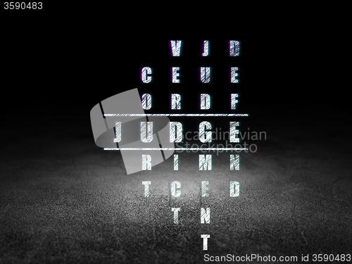 Image of Law concept: Judge in Crossword Puzzle