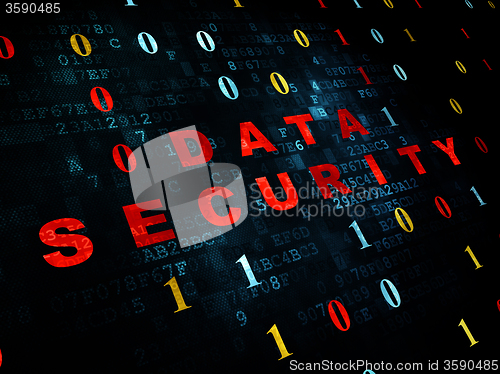 Image of Protection concept: Data Security on Digital background