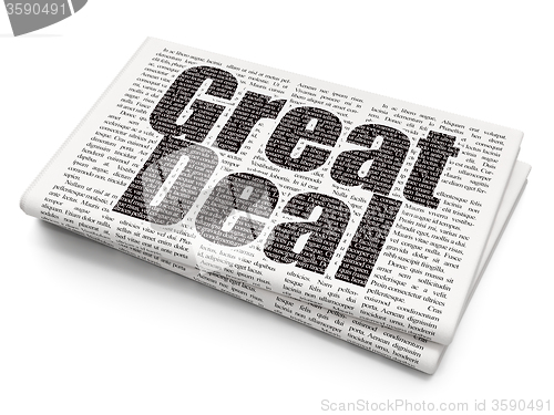 Image of Business concept: Great Deal on Newspaper background