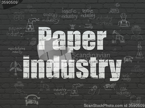 Image of Manufacuring concept: Paper Industry on wall background