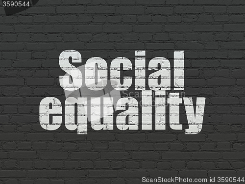 Image of Politics concept: Social Equality on wall background