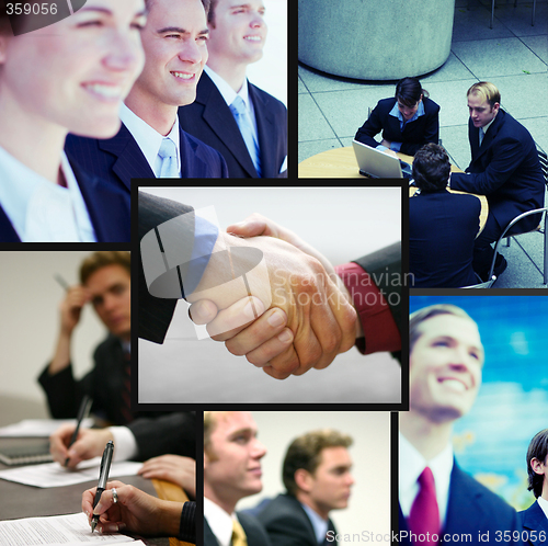 Image of positive business collage