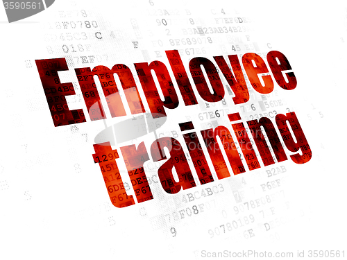 Image of Learning concept: Employee Training on Digital background