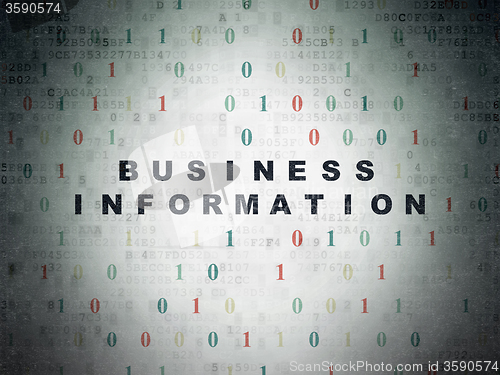 Image of Finance concept: Business Information on Digital Paper background