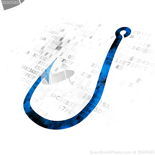 Image of Privacy concept: Fishing Hook on Digital background
