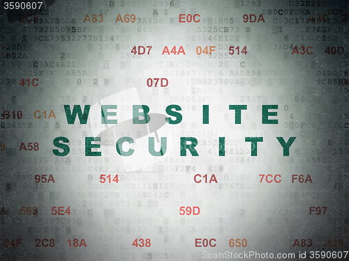 Image of Protection concept: Website Security on Digital Paper background