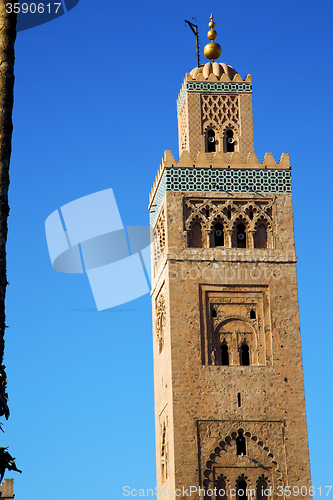 Image of history in maroc africa  minaret religion and      sky