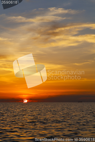 Image of  boat  and sea in thailand kho tao bay coastline south china sea