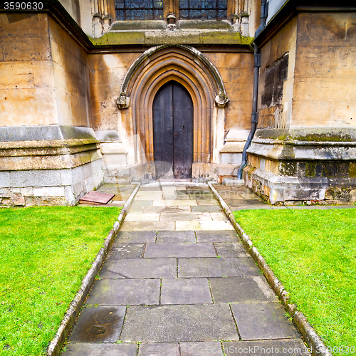 Image of rose window weinstmister  abbey in london old church door and ma