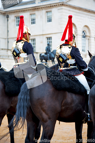 Image of in london england   and cavalry for    the queen